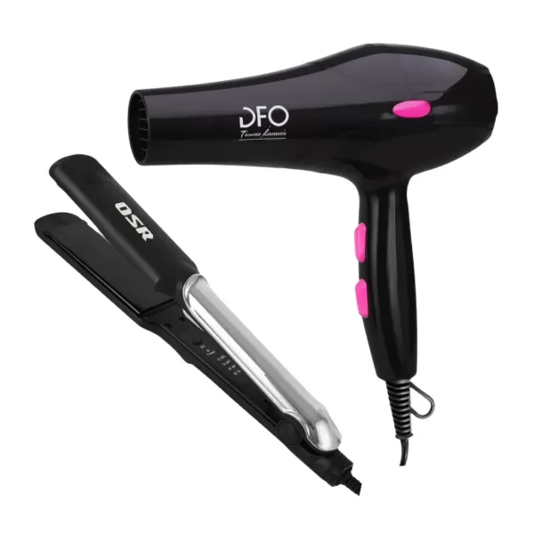 Producto - Kit Combo Secador De Pelo Y Planchita Alisadora Cabello Set