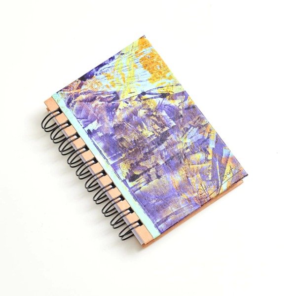Producto - ANOTADOR 10 X 14,5cm HOJAS LISAS TAPA ARTESANAL5
