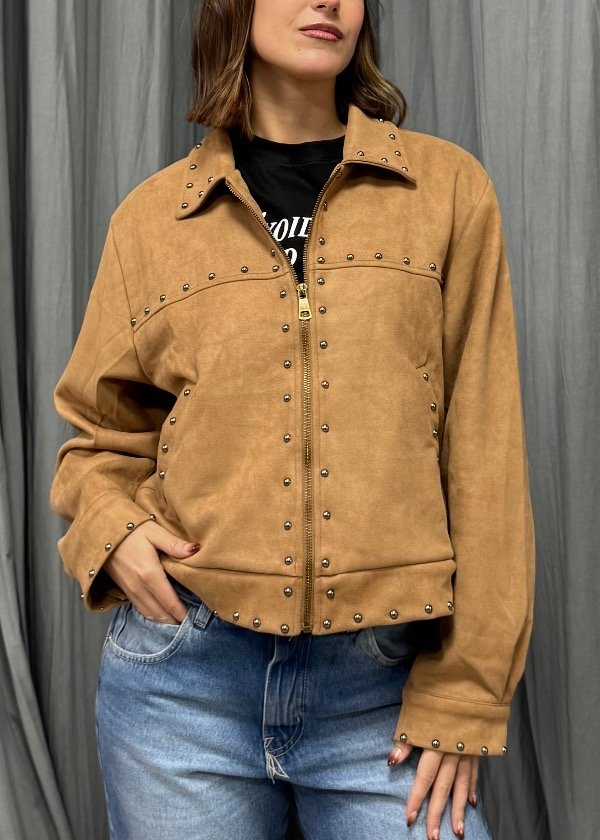 Producto - Campera Gamuza Tachas