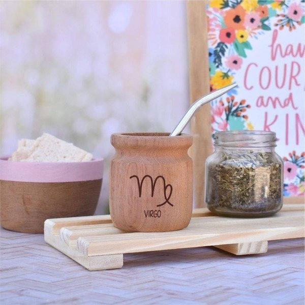 Producto - MATE ALGARROBO HOROSCOPO CON BOMBILLA