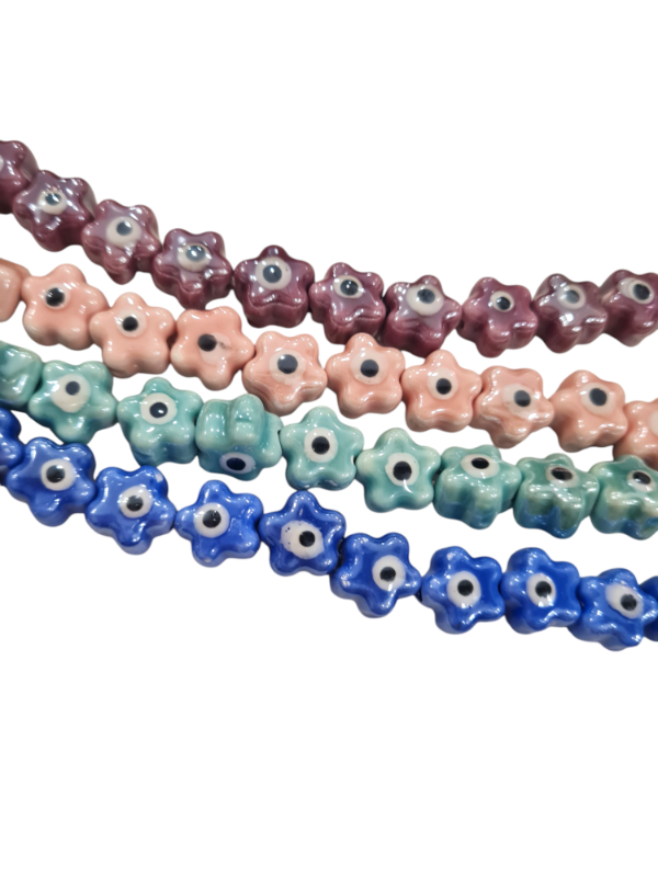 Producto - CUENTAS CERÁMICA OJO TURCO FLOR