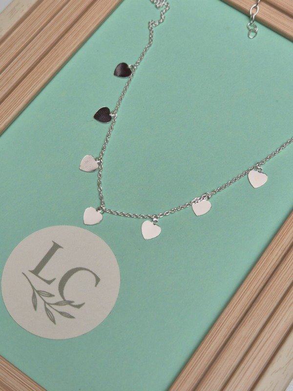 Producto - Cadena Corazones Plata