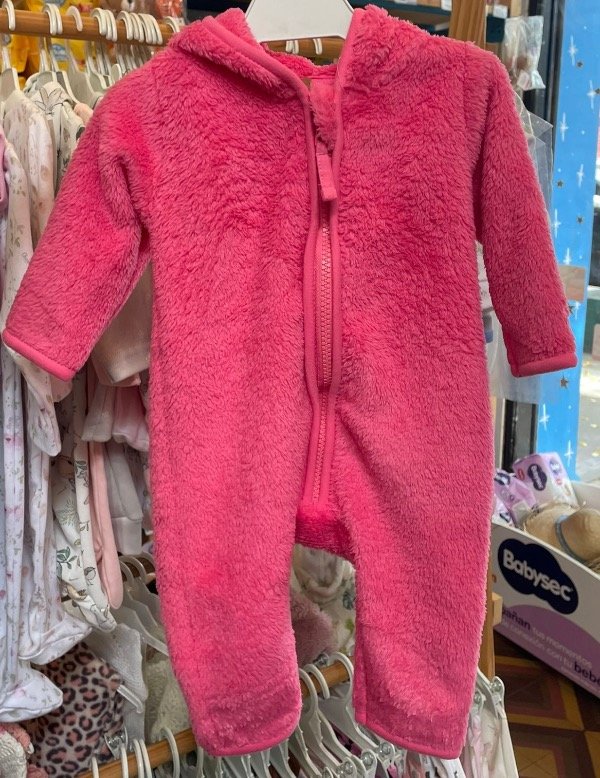 Producto - Enterito corderito mini mimo fucsia con cierre talle M