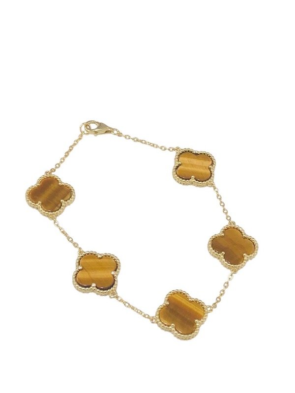 Producto - Pulsera Plata 925 Dorado Ojo de tigre