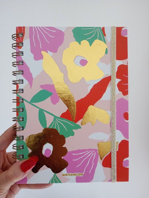 Producto - Cuaderno Flores. Hojas rayadas