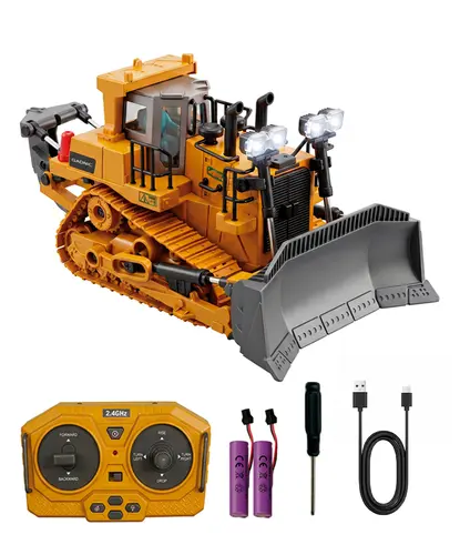 Producto - Bulldozer Excavadora Sobre Oruga Con Pala Móvil A Control Remoto Luces Y Sonido - 5