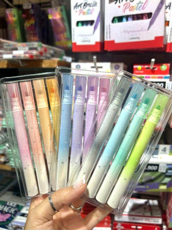 Producto - Resaltadores Pastel Glitter Tonalidades x4