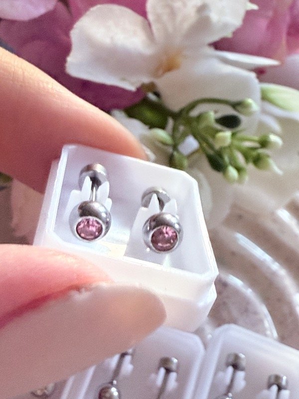 Producto - Abridores strass rosa (4mm)