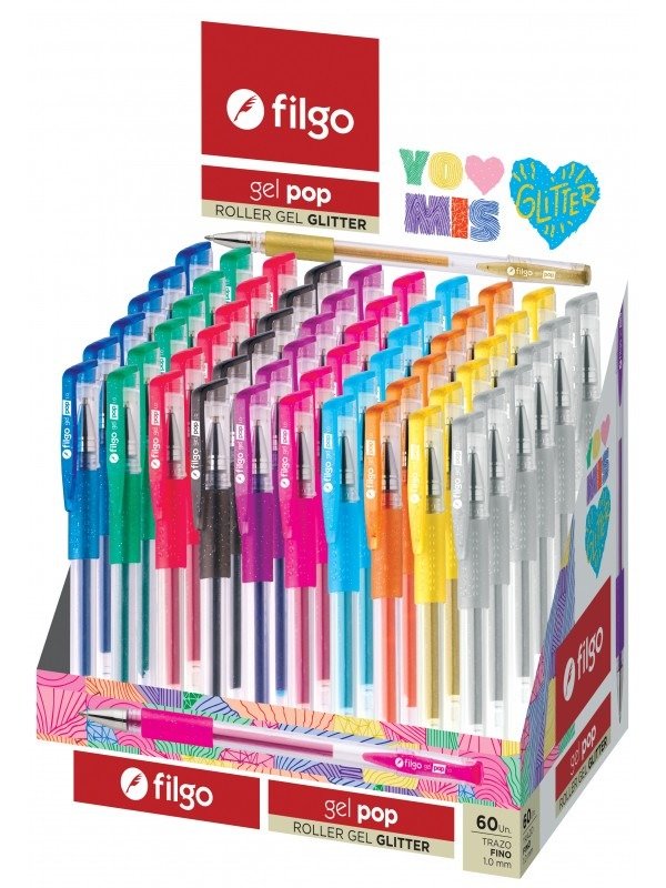 Producto - EXHIBIDOR FILGO ROLLER GEL POP GLITTER x60