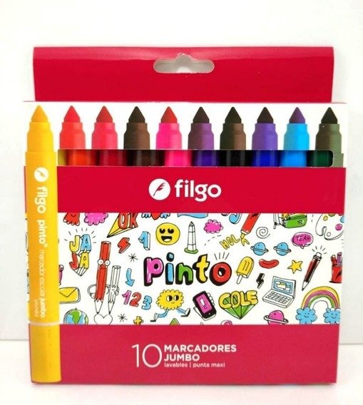 Producto - Marcadores Filgo Pinto Jumbo en colores clásicos x10