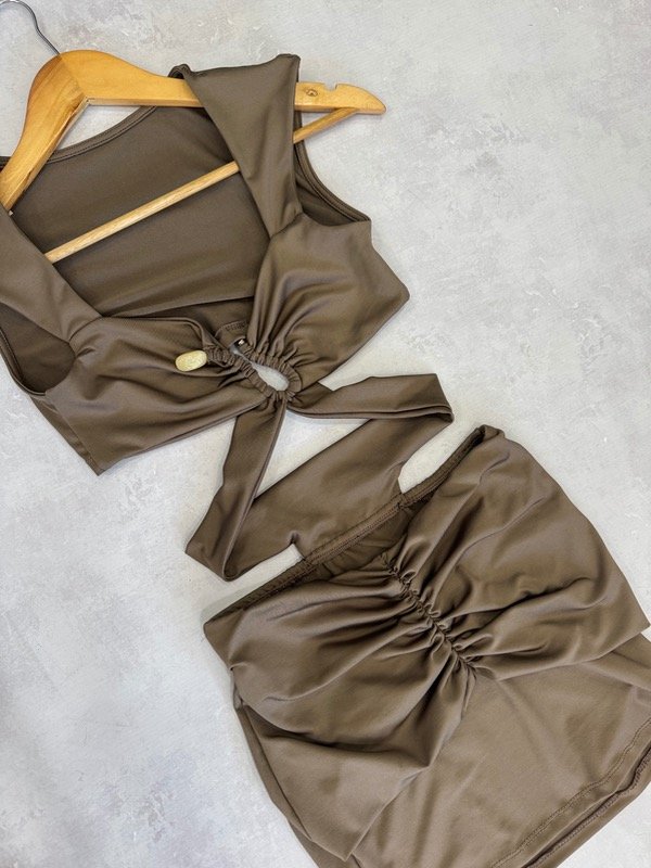 Producto - Vestido frunce piedra