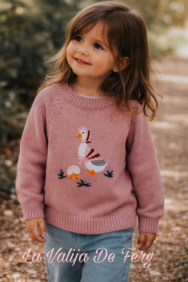 Producto - Suéter Dulce Patita Pastel Talle 4 Años