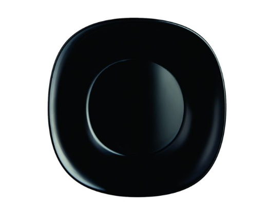 Producto - PLATO HONDO VIDRIO OPAL 21CM CARINE NOIR/BLANCO