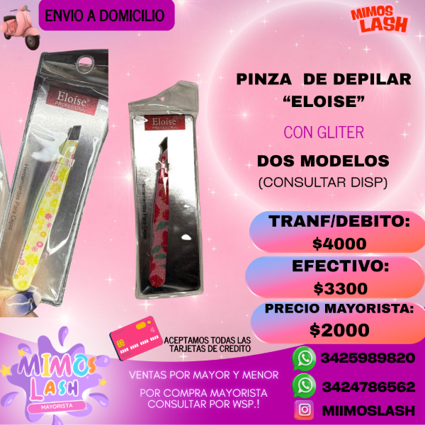Producto - PINZA DE DEPILAR "ELOISE" CON GLITER