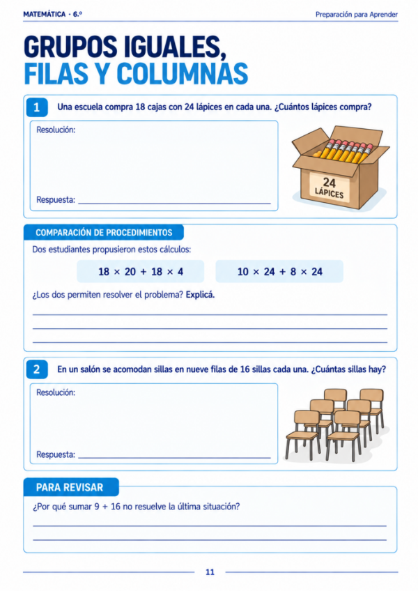 Producto - Matemática 6to grado: Preparación Prueba Aprender - 5