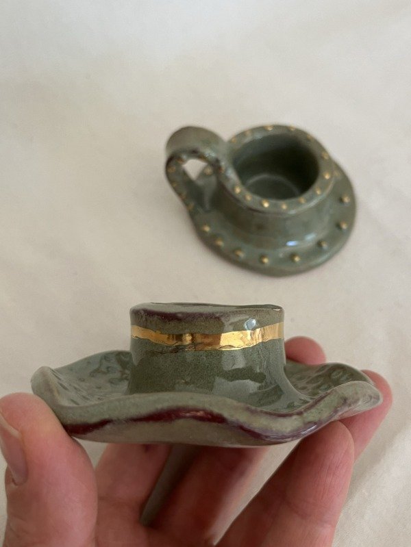 Producto - Combo portavelas verdes