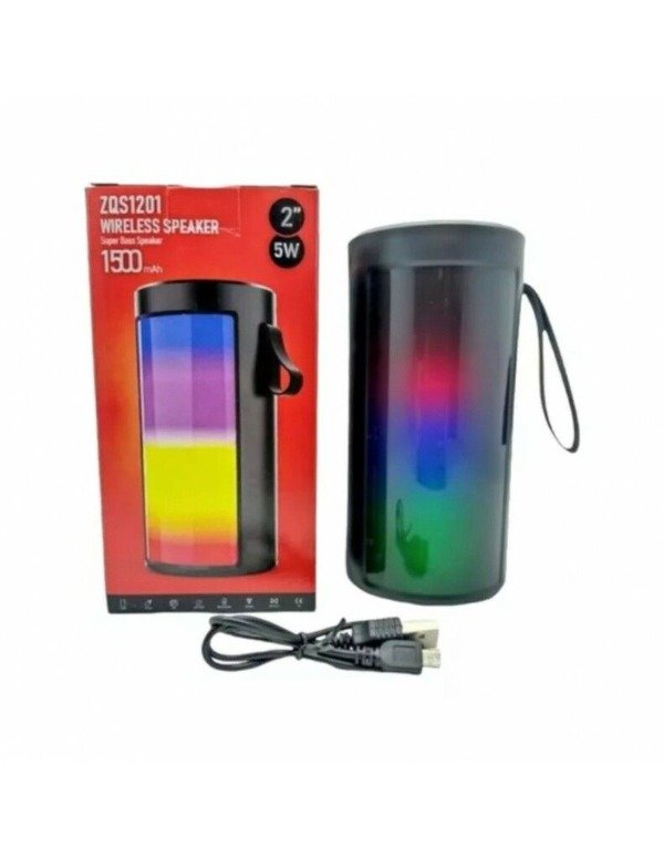 Producto - Mini Parlante 1201 2 Portátil BT Luz RGB 5W
