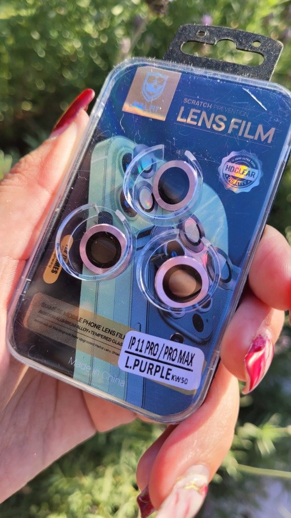 Producto - Iph 11 pro / iph 11 pro max / iph 12 pro protector de camara liso lila