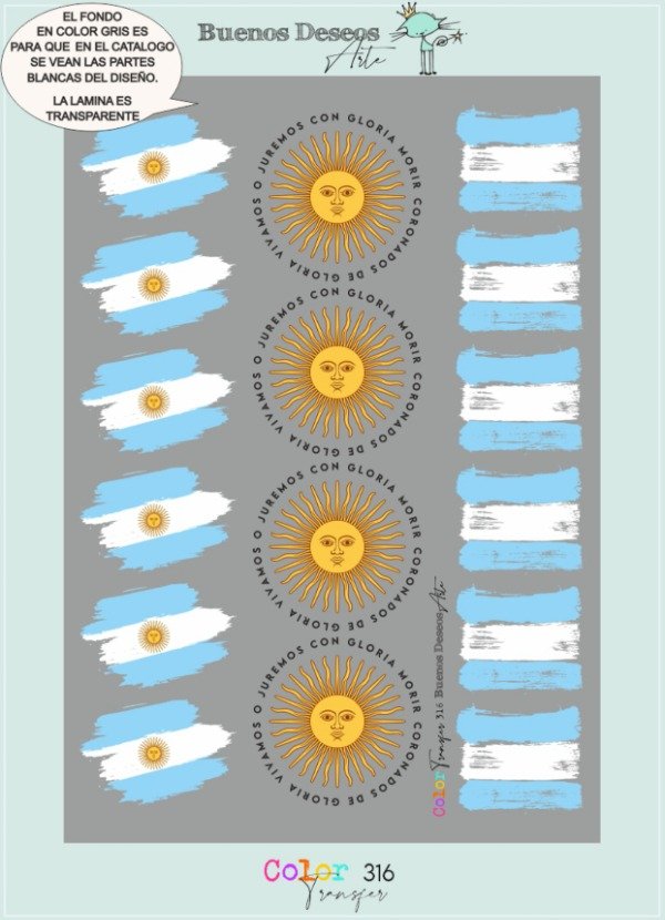 Producto - Lámina DTF TEXTIL Colección Orgullo Argentino - 316
