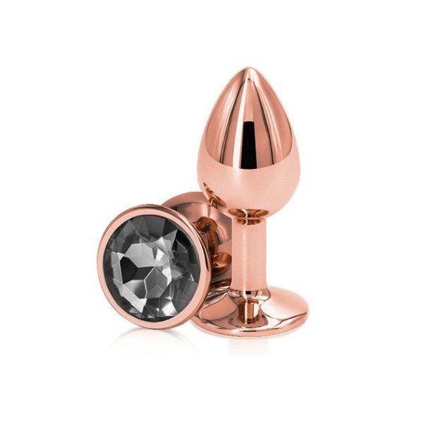Producto - Butt Plug Strass Acero M Rose Gold (Redondo)