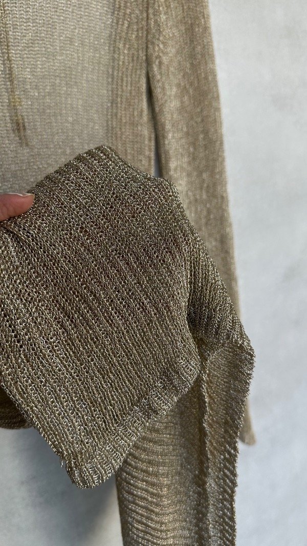 Producto - Vestido knitted dorado HM TM - 5