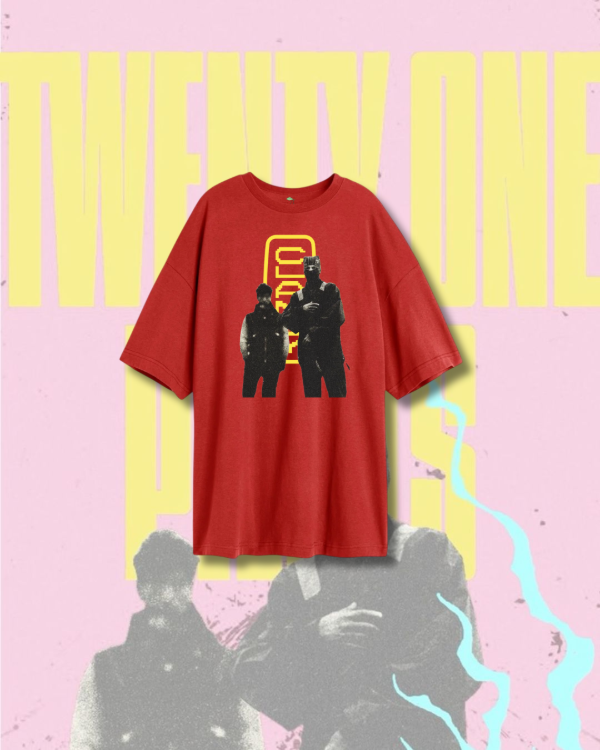 Producto - Twenty One PIlots - Remera Oversize Roja