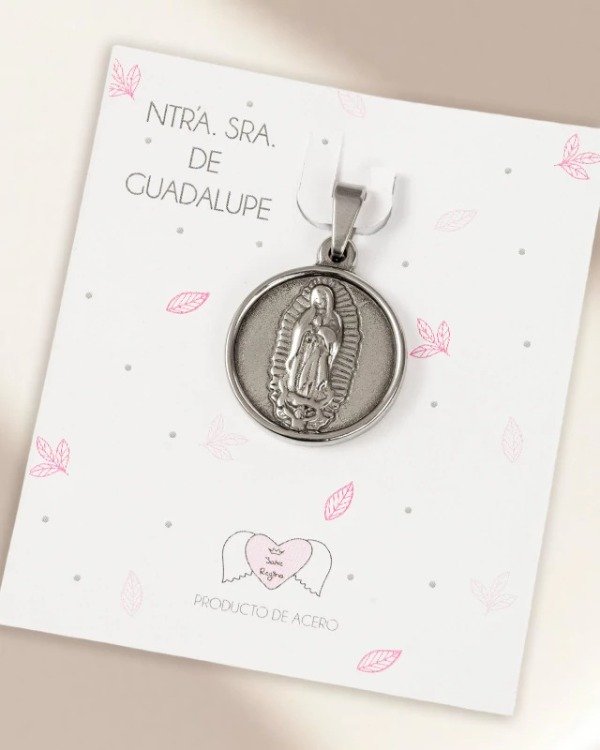 Producto - Dije Medalla Virgen Guadalupe Acero Quirúrgico Salve Regina
