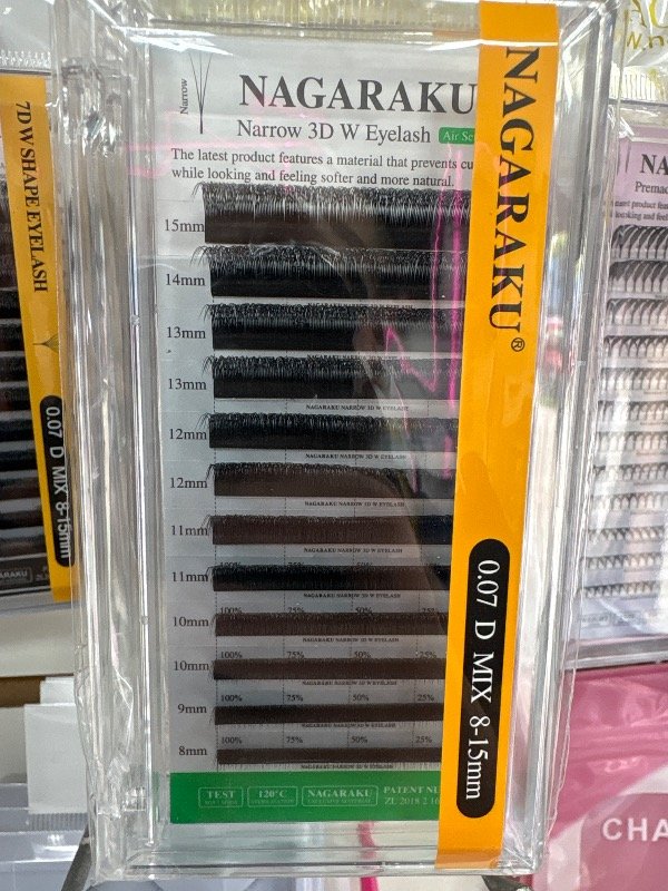 Producto - Pestañas NAGARAKU tecnológicas 3D W 0.07 mix narrow