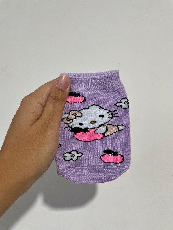 Producto - Soquete niño Kitty lila