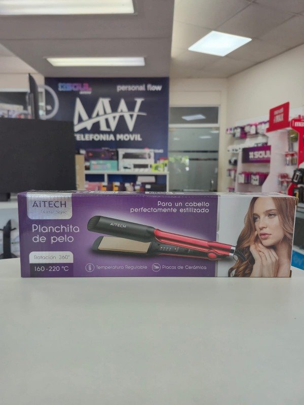 Producto - Planchita de Pelo Profesional Rotacion 360 220v Aitech AIHG250857