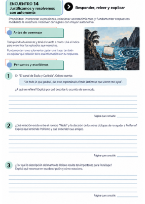 Producto - El regreso de Odiseo  Secuencia de preparación para 6to año - 2