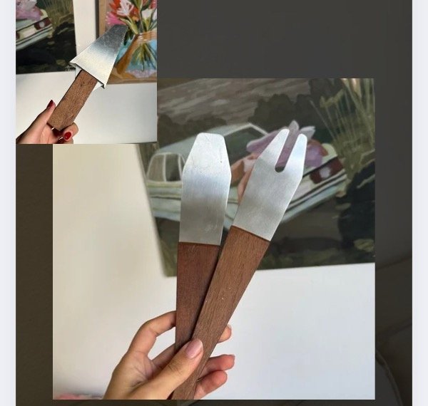 Producto - Cubiertos acero inoxidable y madera