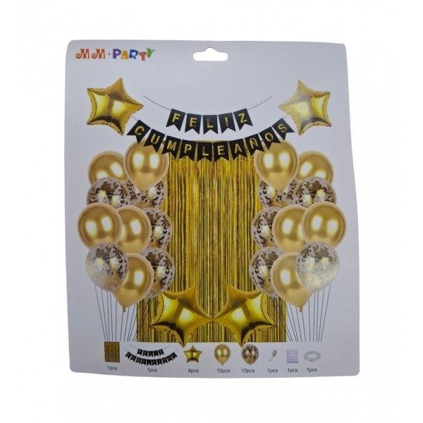 Producto - Set decorativo 29 pcs dorado y plateado