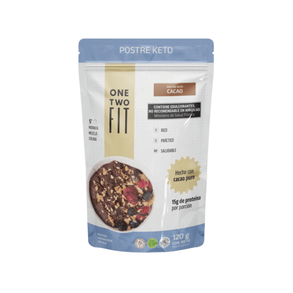Producto - POSTRE KETO CACAO - ONE TWO FIT - 120GRS