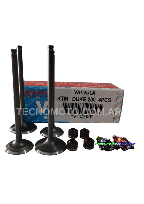 Producto - VALVULA JUEGO KTM 200 DUKE REF.A./MAG-C/R 4PCS [VTC] -47451