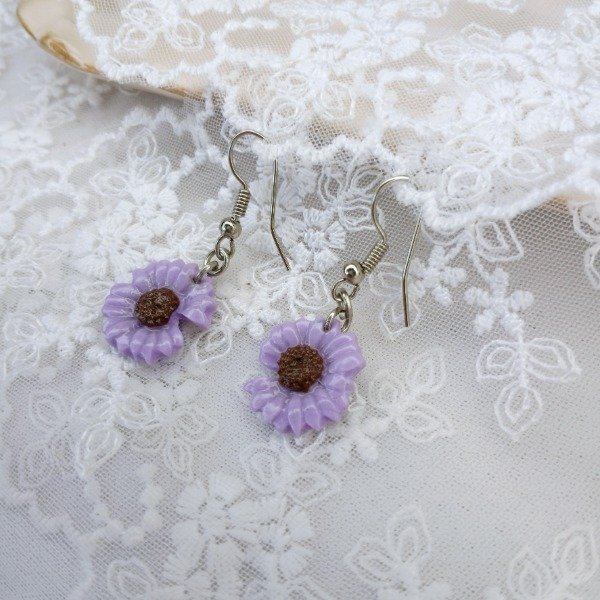 Producto - Art Aros colgantes Margarita Lila