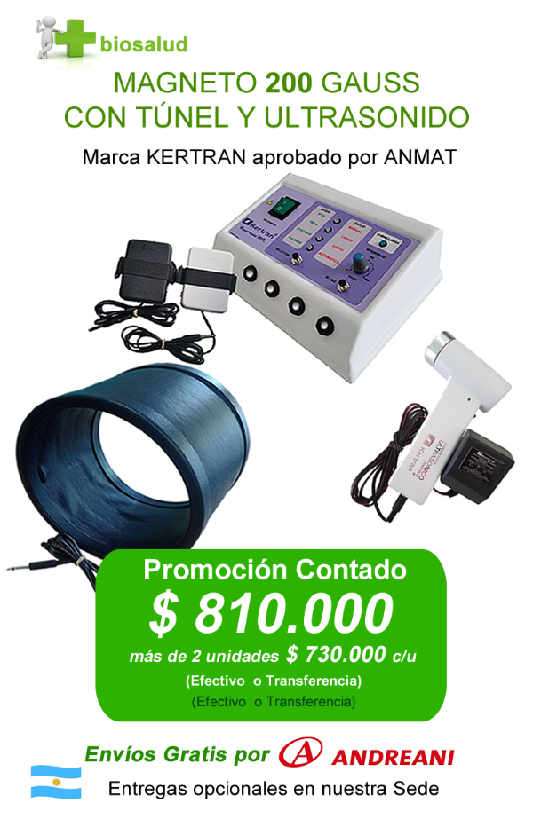 Producto - Magneto M4K KERTRAN 200 Gauss, con Solenoides + Túnel + Ultrasonido Personal