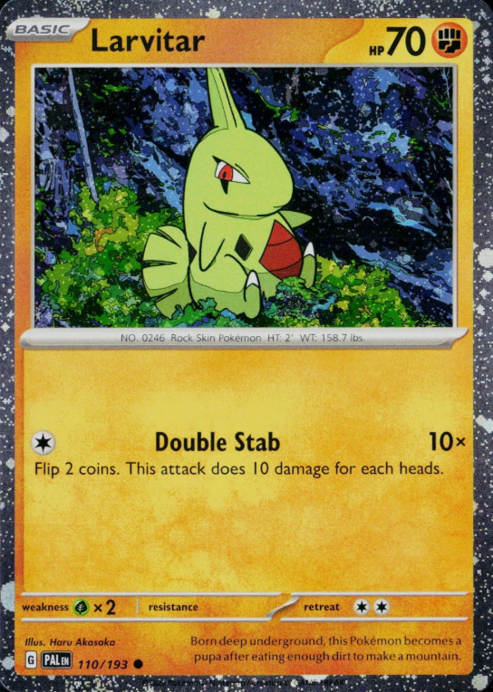 Producto - Larvitar - 110/193 - Paldea Evolved - Holo Cosmos Promo