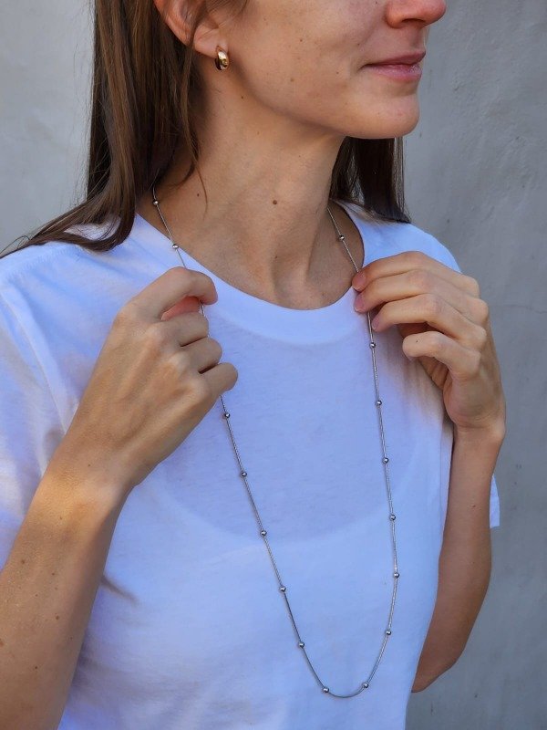 Producto - Collar acero bolitas - 0