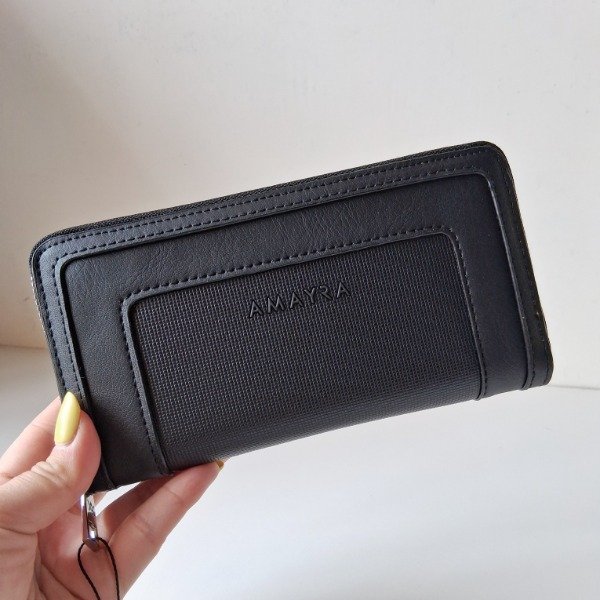 Producto - Billetera color negro grande Amayra