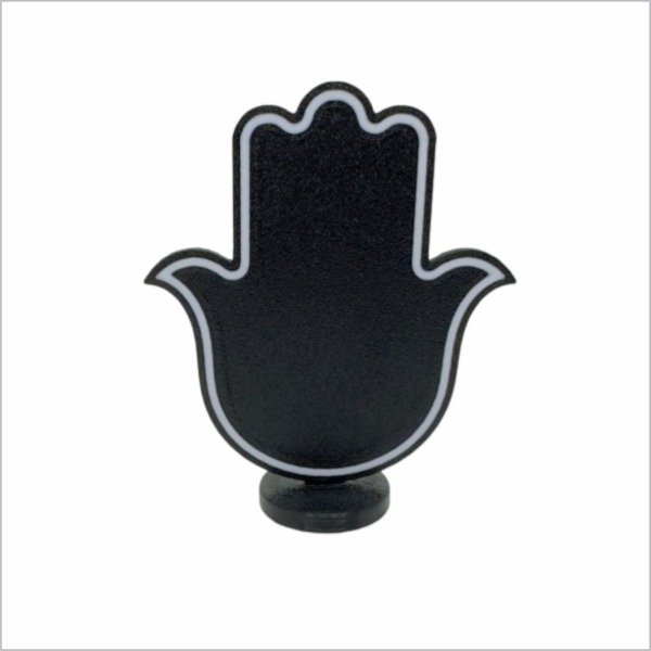 Producto - Hamsa 10 cm con base negro y blanco