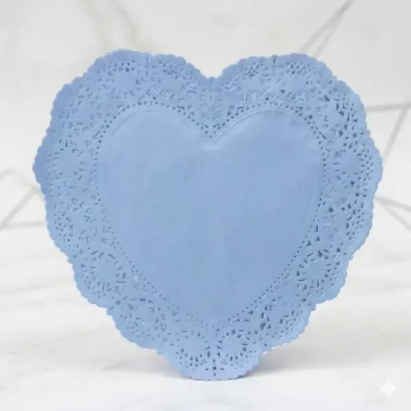 Producto - Blondas De Papel Corazón Calada 15 Cm Decoración X 100u
