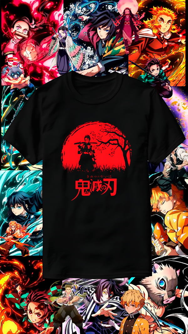 Producto - Remera demon slayer estampa roja