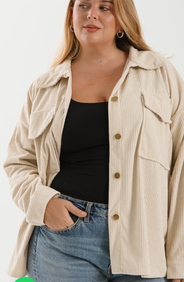 Producto - Camisaco Zoe corderoy Crema