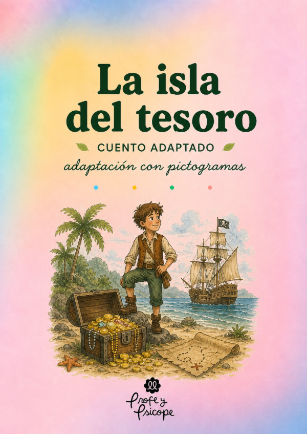 Producto - La Isla del Tesoro Adaptación con pictogramas TEA y TEL