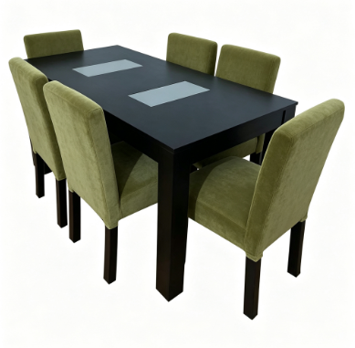 Producto - Juego de Comedor 6 Sillas Reforzadas + Mesa MDF Negra - Oferta - 3