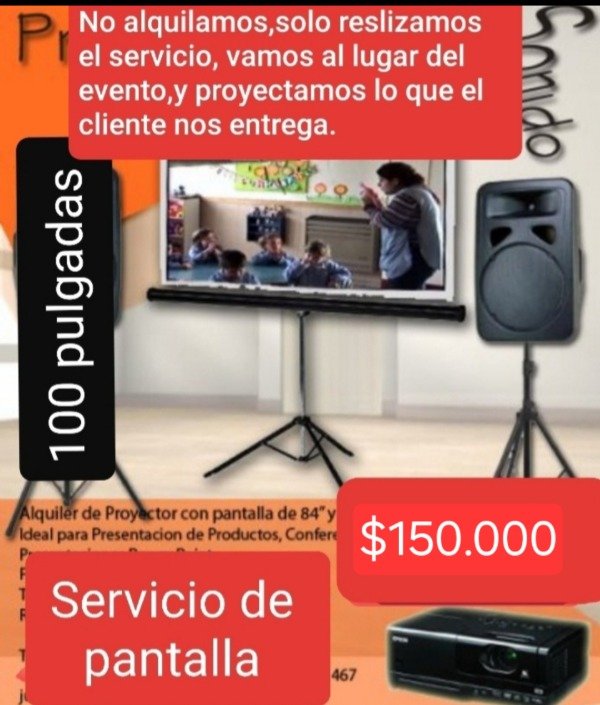 Producto - Servicio de pantalla gigante
