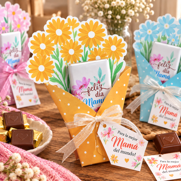 Producto - Porta Chocolates Ramitos de Flores Día del la Madre - 3