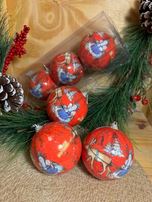 Producto - Set x 3 Esferas Santa en Trineo (Efectivo: 14.000)