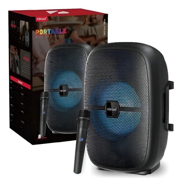 Producto - PARLANTE KBROAD PORTATIL CON MICROFONO 8 PULGADAS MC8876